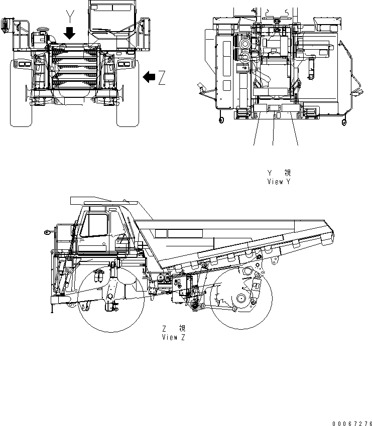 Komatsu parts book diagram for HD465-7R S/N 15001-15351 (W/O EGR): RADIATOR (ANTI SLIP RUBBER)(#15025-)