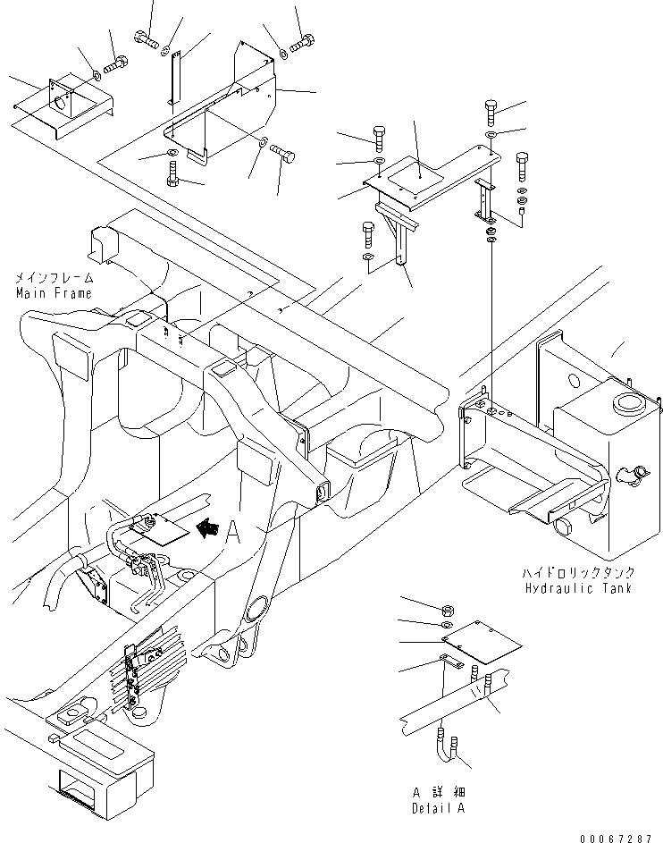 Komatsu parts book diagram for HD465-7R S/N 15001-15351 (W/O EGR): FIRE PROTECTION(#15025-)