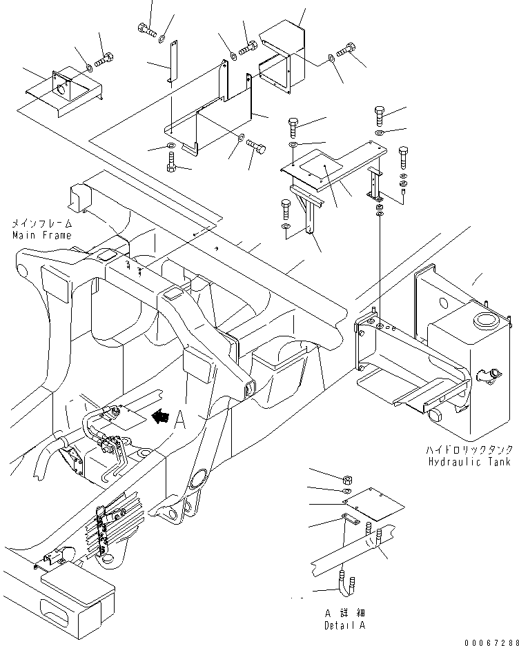 Komatsu parts book diagram for HD465-7R S/N 15001-15351 (W/O EGR): FIRE PROTECTION (WITH MUFFLER)(#15025-)