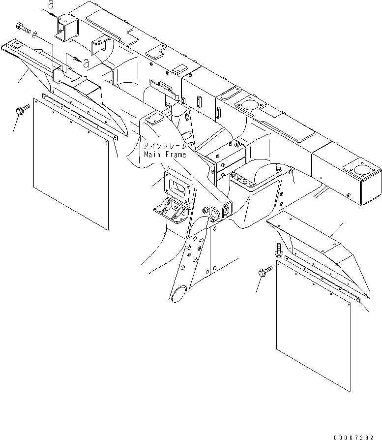 Komatsu parts book diagram for HD465-7R S/N 15001-15351 (W/O EGR): FENDER (WITH MUFFLER)(#15025-)