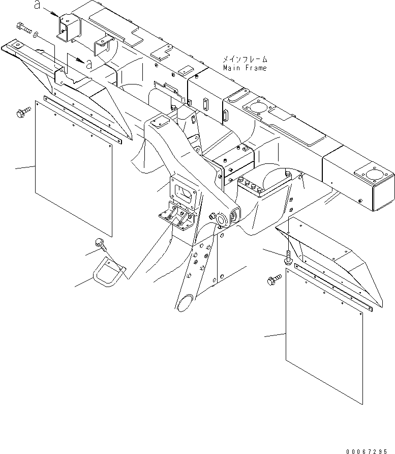 Komatsu parts book diagram for HD465-7R S/N 15001-15351 (W/O EGR): FENDER RELATED PARTS(#15025-)