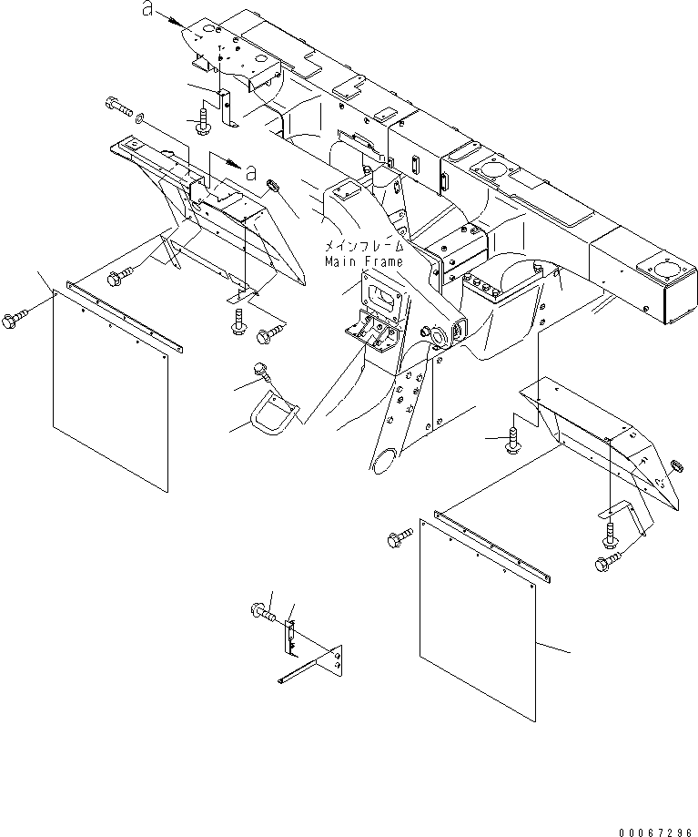 Komatsu parts book diagram for HD465-7R S/N 15001-15351 (W/O EGR): FENDER RELATED PARTS (WITH SIDE LAMP)(#15025-)