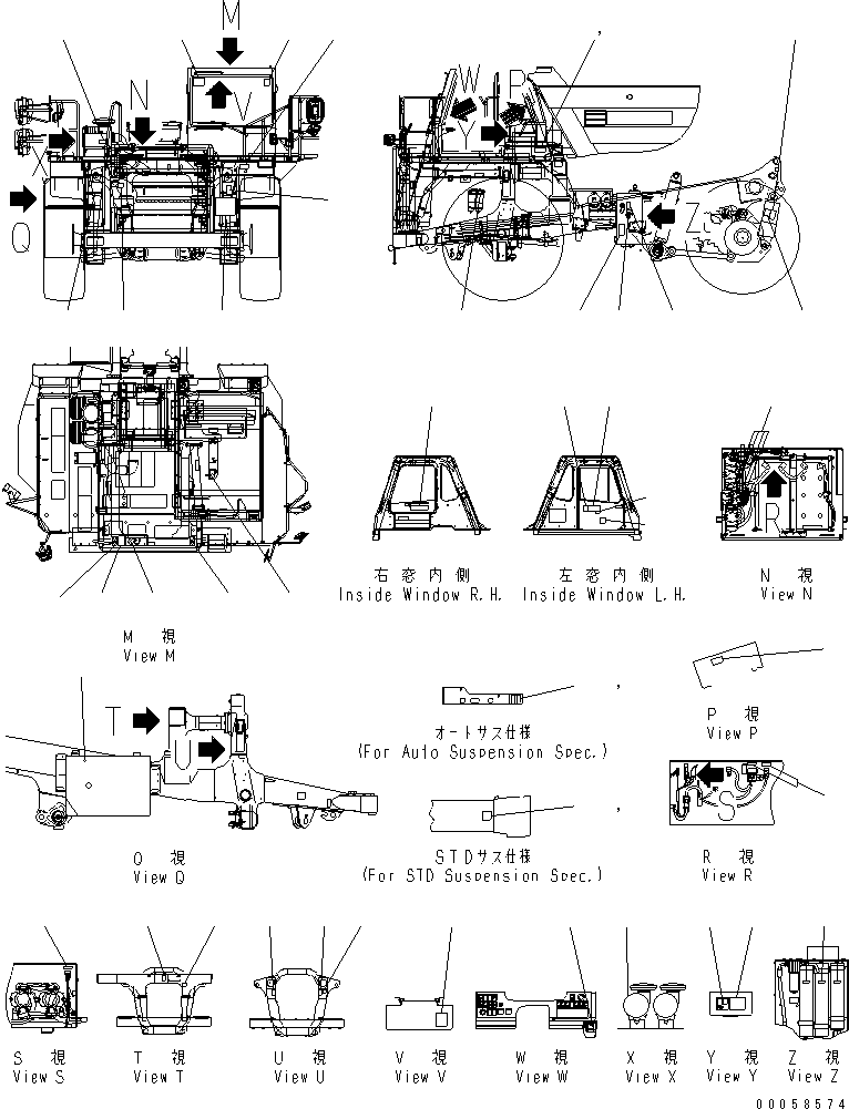 Komatsu parts book diagram for HD465-7R S/N 15001-15351 (W/O EGR): MARKS AND PLATES (2/2) (CHINESE)(#15001-)