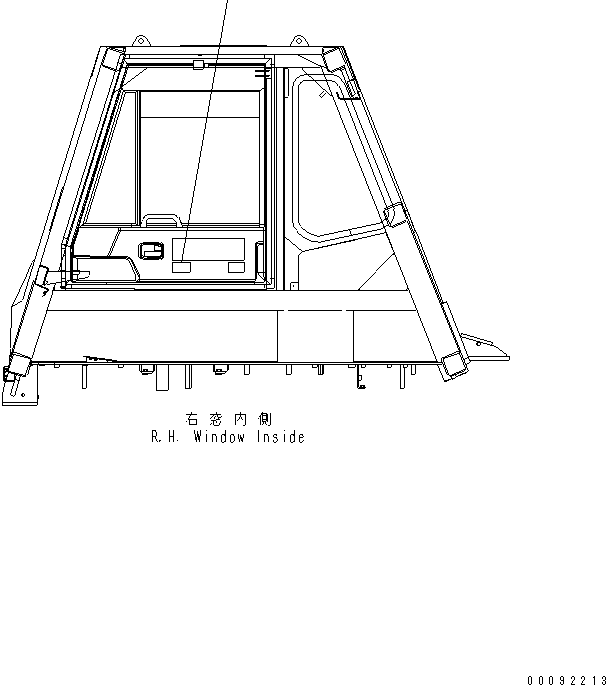 Komatsu parts book diagram for HD465-7R S/N 15001-15351 (W/O EGR): CAUTION PLATES (FOR KOMTRAX OR VHMS)(#15365-)