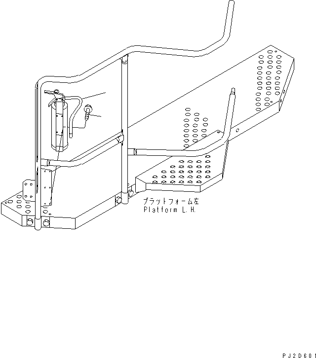 Komatsu parts book diagram for HD465-7R S/N 15001-15351 (W/O EGR): FIRE EXTINGUISHER (RUSSIAN)(#15001-)