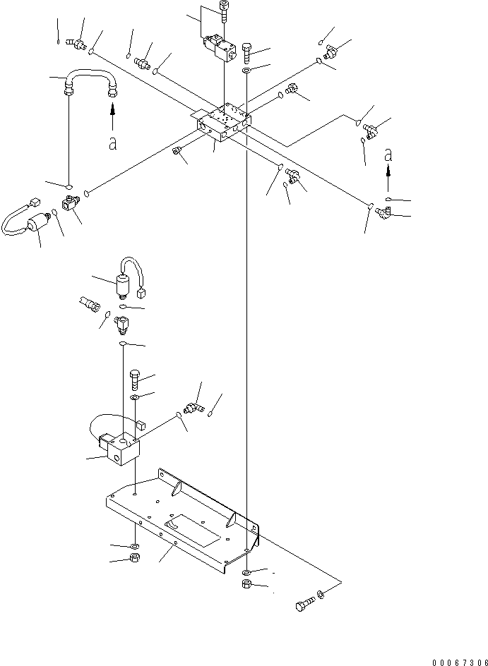 Komatsu parts book diagram for HD465-7R S/N 15001-15351 (W/O EGR): ASR CHASSIS (ASR VALVE)(#15025-)