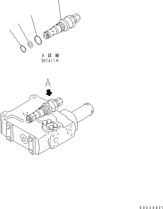 Komatsu parts book diagram for HD465-7R S/N 15001-15351 (W/O EGR): DEMAND VALVE (2/2)(#15001-)