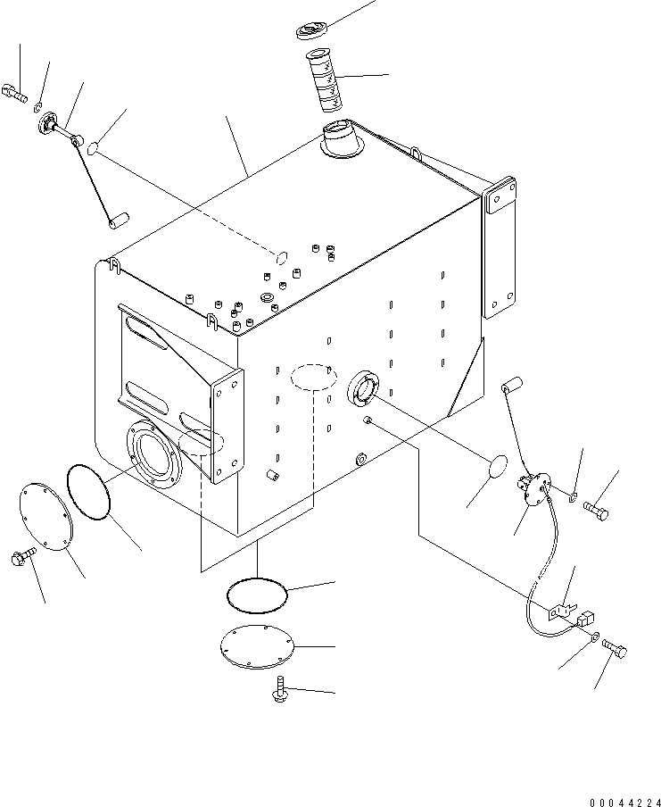 Dump Trucks Komatsu / HD605-7R S/N 15001-15351 (W/O EGR)(hd605-1c) / FUEL TANK (TANK)(#15001-15024)(090010 : D0100-01A0)