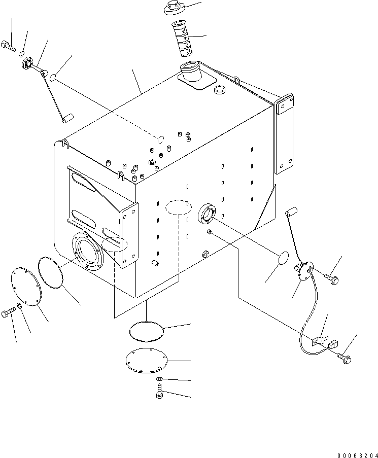 Dump Trucks Komatsu / HD605-7R S/N 15001-15351 (W/O EGR)(hd605-1c) / FUEL TANK (TANK) (WITH FUEL QUICK COUPLER)(#15025-)(090040 : D0100-01B3)
