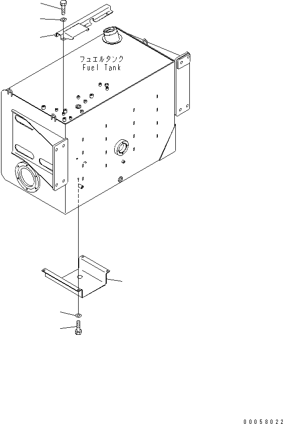 Dump Trucks Komatsu / HD605-7R S/N 15001-15351 (W/O EGR)(hd605-1c) / FUEL TANK (DRAIN COVER)(#15001-15024)(090110 : D0100-04A0)