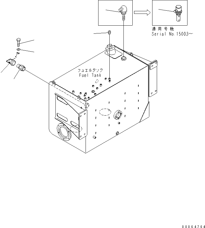 Dump Trucks Komatsu / HD605-7R S/N 15001-15351 (W/O EGR)(hd605-1c) / FUEL TANK (FUEL QUICK COUPLER PARTS)(#15001-15024)(090180 : D0100-05A3)