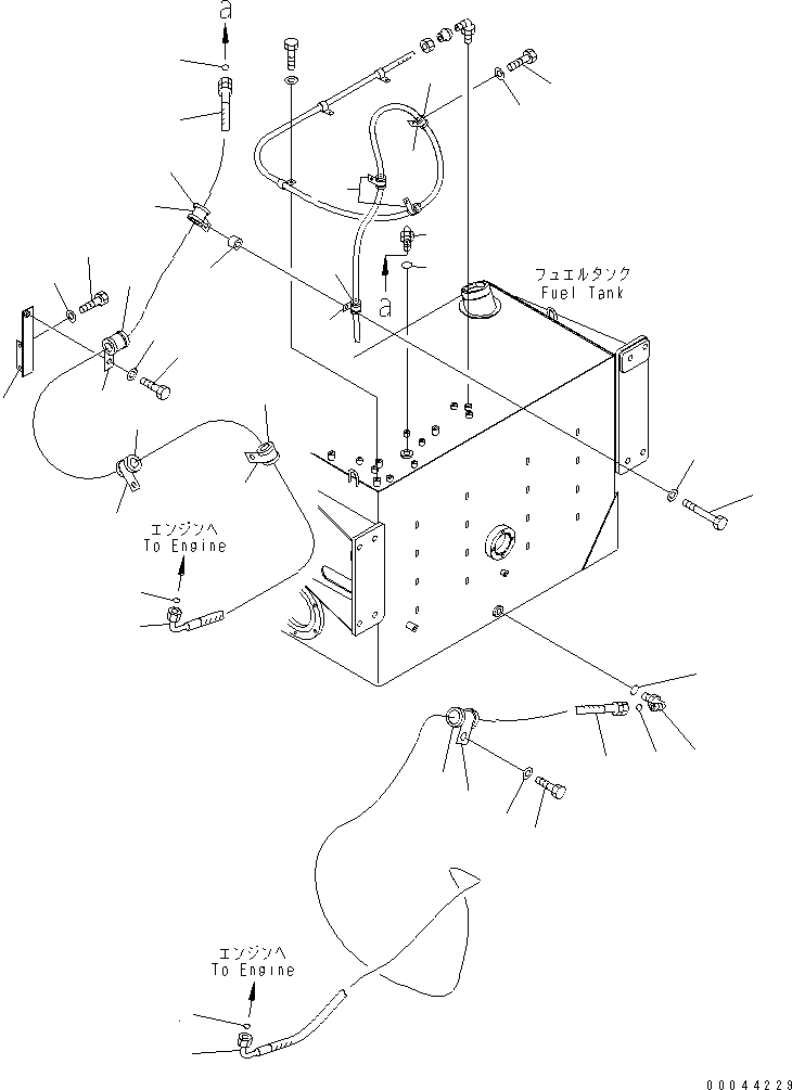 Dump Trucks Komatsu / HD605-7R S/N 15001-15351 (W/O EGR)(hd605-1c) / FUEL LINE (2/2)(#15001-15024)(090220 : D0200-02A0)