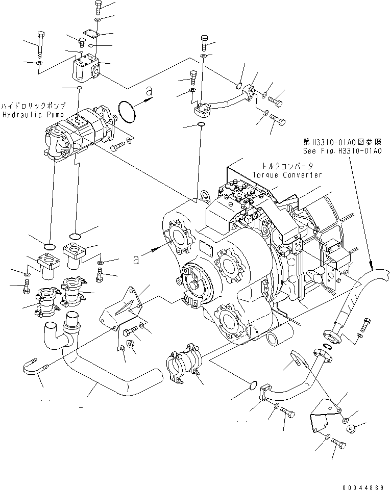 Dump Trucks Komatsu / HD605-7R S/N 15001-15351 (W/O EGR)(hd605-1c) / HYDRAULIC PIPING (RETARDER COOLING PUMP LINE)(#15001-15024)(150110 : F3300-05A0)