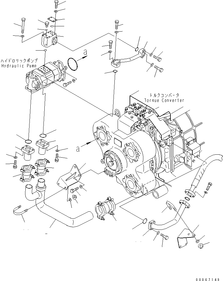 Dump Trucks Komatsu / HD605-7R S/N 15001-15351 (W/O EGR)(hd605-1c) / HYDRAULIC PIPING (RETARDER COOLING PUMP LINE)(#15025-)(150120 : F3300-05B0)