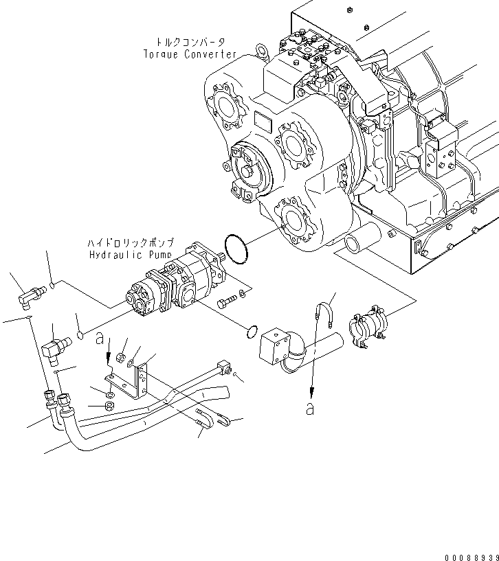 Dump Trucks Komatsu / HD605-7R S/N 15001-15351 (W/O EGR)(hd605-1c) / HYDRAULIC PIPING (BRAKE PUMP LINE)(#15025-)(150180 : F3300-08B0)