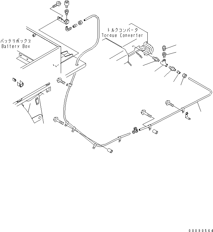 Dump Trucks Komatsu / HD605-7R S/N 15001-15351 (W/O EGR)(hd605-1c) / HYDRAULIC PIPING (BREATH LINE) (SAND PROTECTION)(#15110-)(150220 : F3300-11B1)