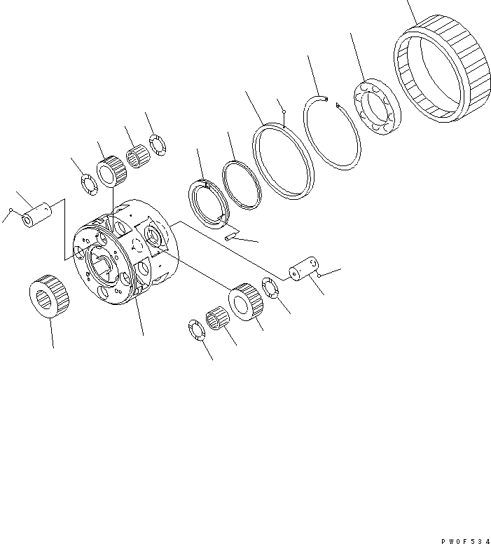 Dump Trucks Komatsu / HD605-7R S/N 15001-15351 (W/O EGR)(hd605-1c) / TRANSMISSION (4/8) (CARRIER)(#15001-)(150370 : F3320-54A0)