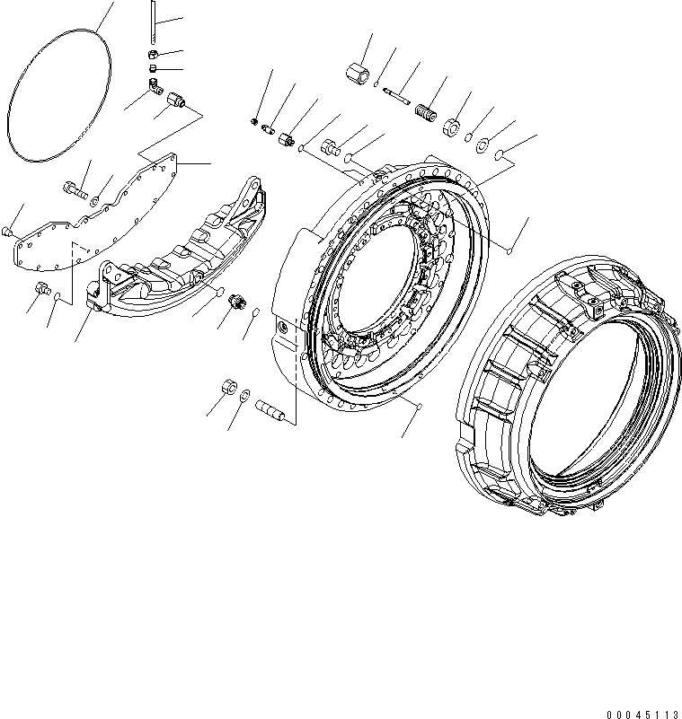 Dump Trucks Komatsu / HD605-7R S/N 15001-15351 (W/O EGR)(hd605-1c) / REAR AXLE (REAR WHEEL BRAKE) (L.H.) (3/3)(#15001-)(150620 : F3500-11A0)