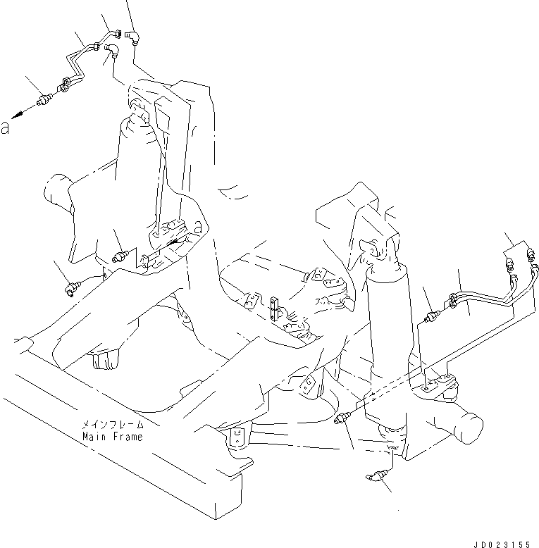 Dump Trucks Komatsu / HD605-7R S/N 15001-15351 (W/O EGR)(hd605-1c) / FRONT AXLE (LUBRICATION TUBE)(#15001-)(150990 : F4400-22A0)