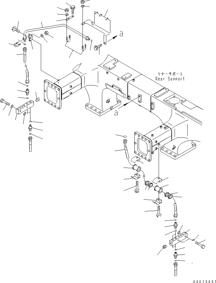 Dump Trucks Komatsu / HD605-7R S/N 15001-15351 (W/O EGR)(hd605-1c) / FRONT BRAKE PIPING (WITH A.B.S)(#15001-)(151020 : F4450-01A1)