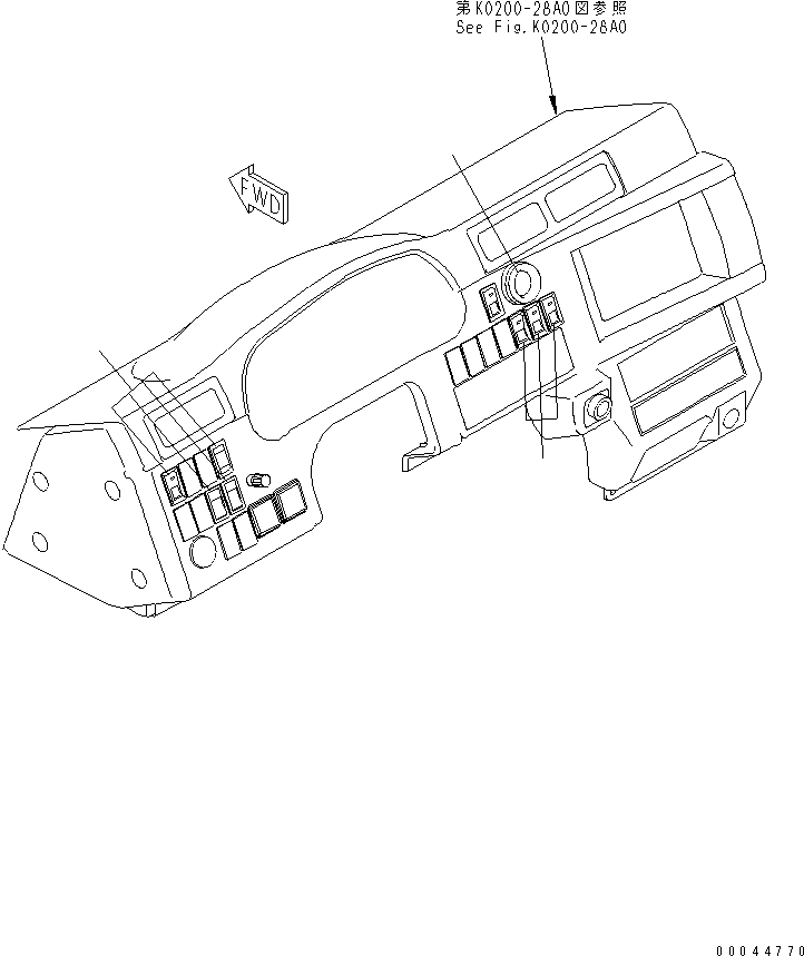 Dump Trucks Komatsu / HD605-7R S/N 15001-15351 (W/O EGR)(hd605-1c) / FLOOR (MONITOR DECAL)(#15001-)(270470 : K0200-36A0)