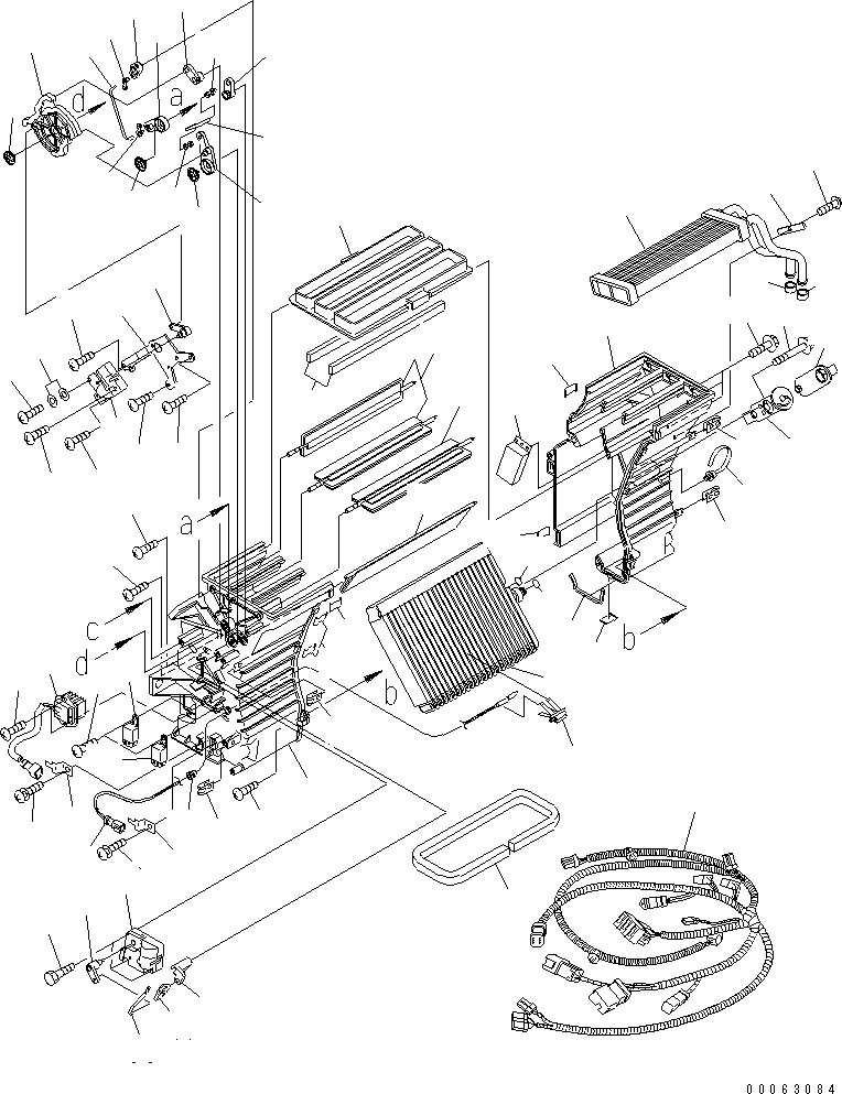 Dump Trucks Komatsu / HD605-7R S/N 15001-15351 (W/O EGR)(hd605-1c) / FLOOR (AIR CONDITIONER UNIT INNER PARTS) (1/2)(#15001-)(270850 : K0200-91A0)