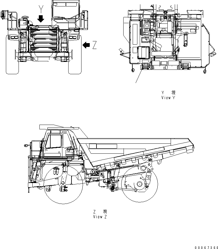Dump Trucks Komatsu / HD605-7R S/N 15001-15351 (W/O EGR)(hd605-1c) / PLATFORM SUB ASS