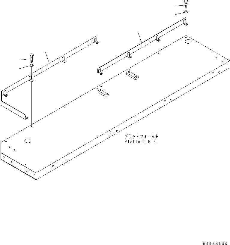 Dump Trucks Komatsu / HD605-7R S/N 15001-15351 (W/O EGR)(hd605-1c) / PLATFORM RELATED PARTS (TOE GUARD) (R.H.)(#15001-15024)(300500 : L3160-07A0)