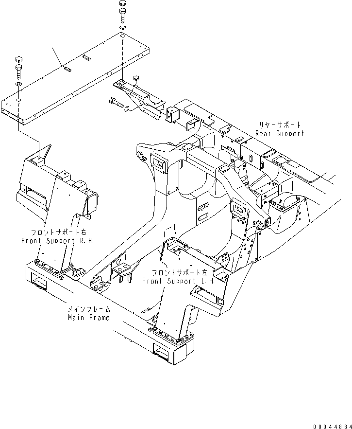 Dump Trucks Komatsu / HD605-7R S/N 15001-15351 (W/O EGR)(hd605-1c) / PLATFORM RELATED PARTS (PLATFORM R.H.)(#15025-)(300510 : L3160-07B0)