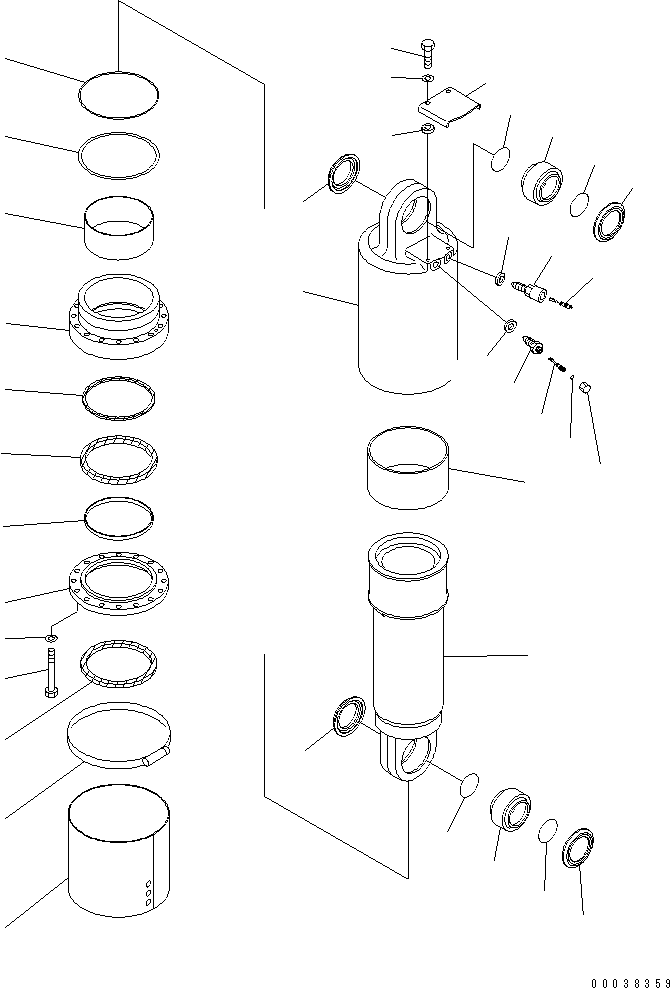 Dump Trucks Komatsu / HD605-7R S/N 15001-15351 (W/O EGR)(hd605-1c) / PLATFORM RELATED PARTS (REAR SUSPENSION)(#15025-)(300700 : L3160-17B0)