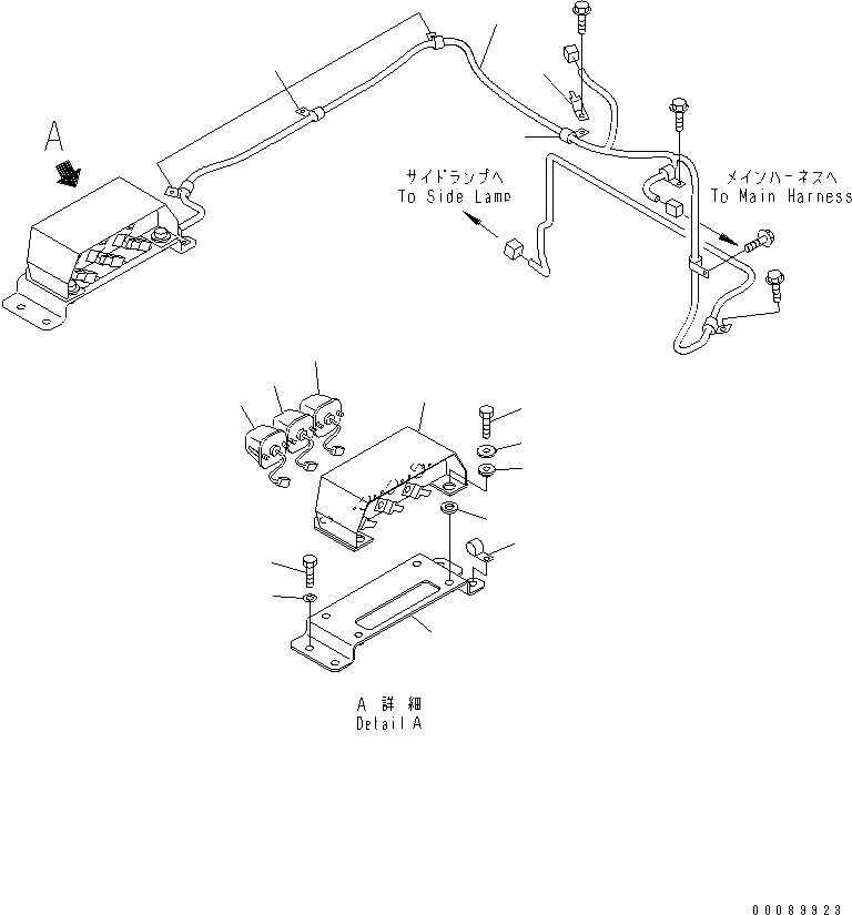 Dump Trucks Komatsu / HD605-7R S/N 15001-15351 (W/O EGR)(hd605-1c) / PLATFORM RELATED PARTS (PAYLOAD METER LAMP) (STAIRWAY)(#15300-)(300680 : L3160-15B4)