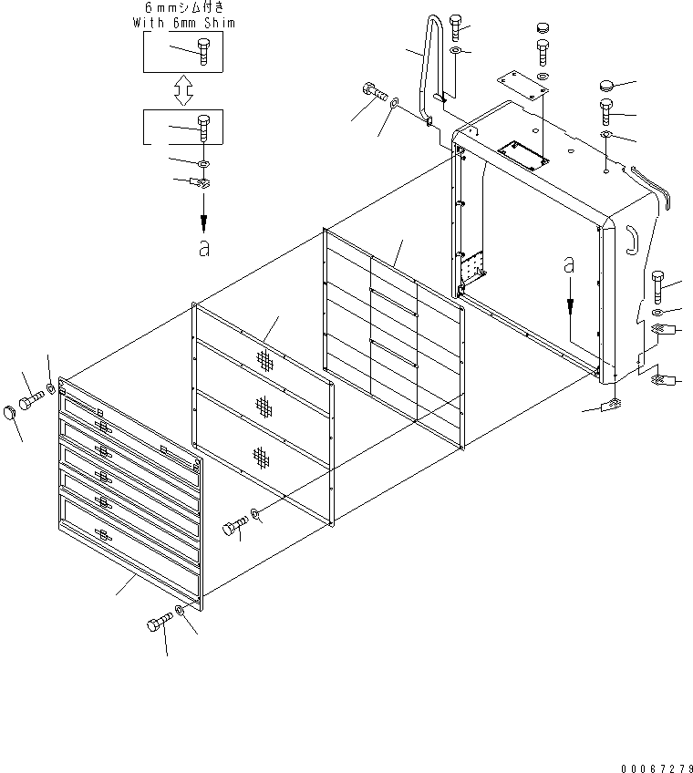 Dump Trucks Komatsu / HD605-7R S/N 15001-15351 (W/O EGR)(hd605-1c) / RADIATOR GUARD (WITH SAND PROTECTION)(#15025-)(330130 : M3110-03B2)