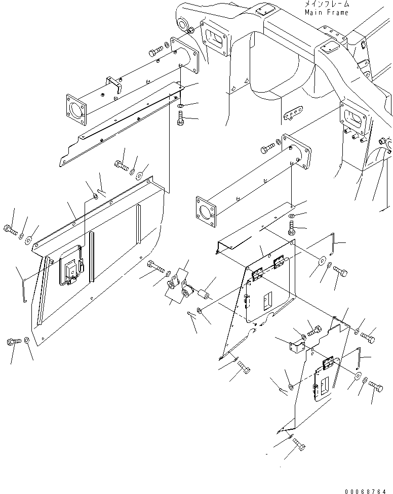 Dump Trucks Komatsu / HD605-7R S/N 15001-15351 (W/O EGR)(hd605-1c) / ENGINE SIDE COVER(#15025-)(330280 : M3142-01B0)