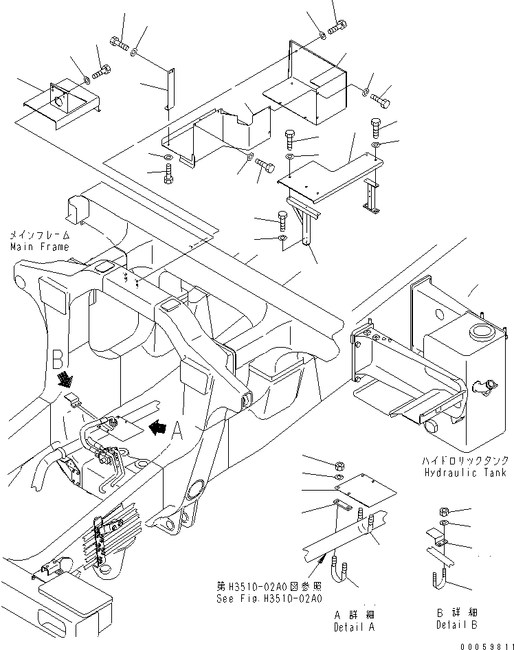 Dump Trucks Komatsu / HD605-7R S/N 15001-15351 (W/O EGR)(hd605-1c) / FIRE PROTECTION (WITH EXHAUST BOX)(#15001-15024)(330310 : M3150-01A2)
