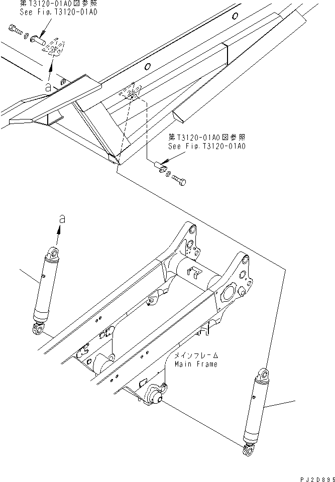 Dump Trucks Komatsu / HD605-7R S/N 15001-15351 (W/O EGR)(hd605-1c) / HOIST CYLINDER(#15001-15024)(390170 : T3130-01A0)