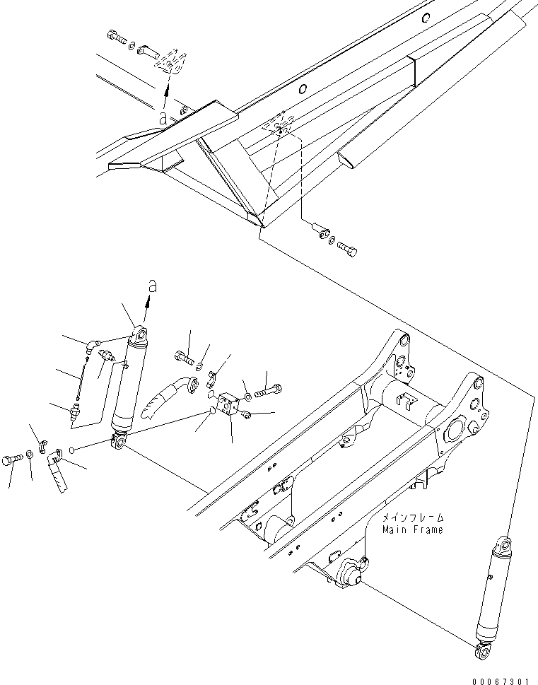 Dump Trucks Komatsu / HD605-7R S/N 15001-15351 (W/O EGR)(hd605-1c) / HOIST CYLINDER (R.H.)(#15025-)(390190 : T3130-02B0)