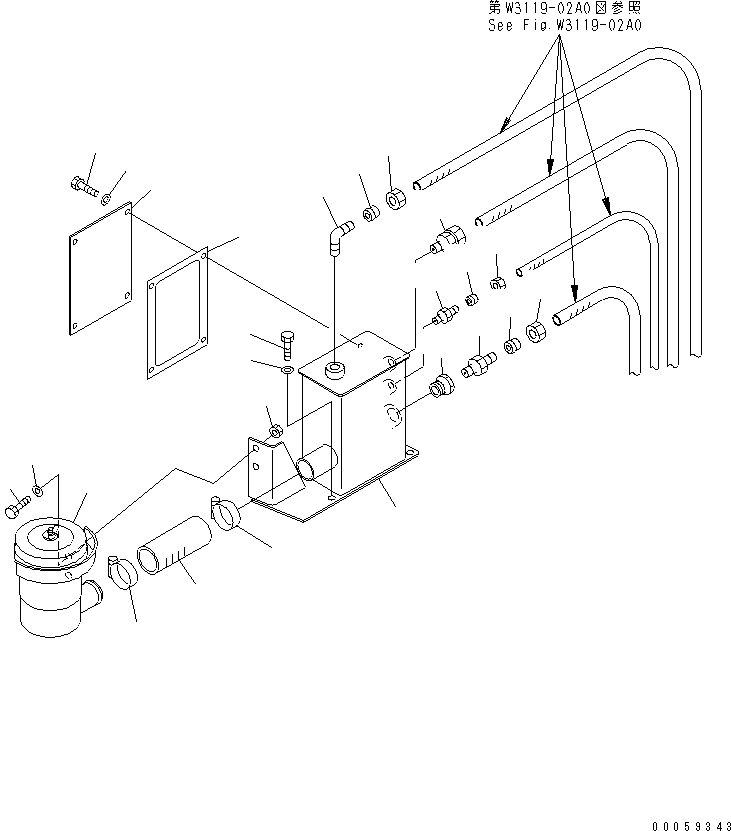 Dump Trucks Komatsu / HD605-7R S/N 15001-15351 (W/O EGR)(hd605-1c) / SAND PROTECTION (1/2) (SANDY AND DUSTY SPEC.)(#15001-15109)(480200 : W3119-01A0)