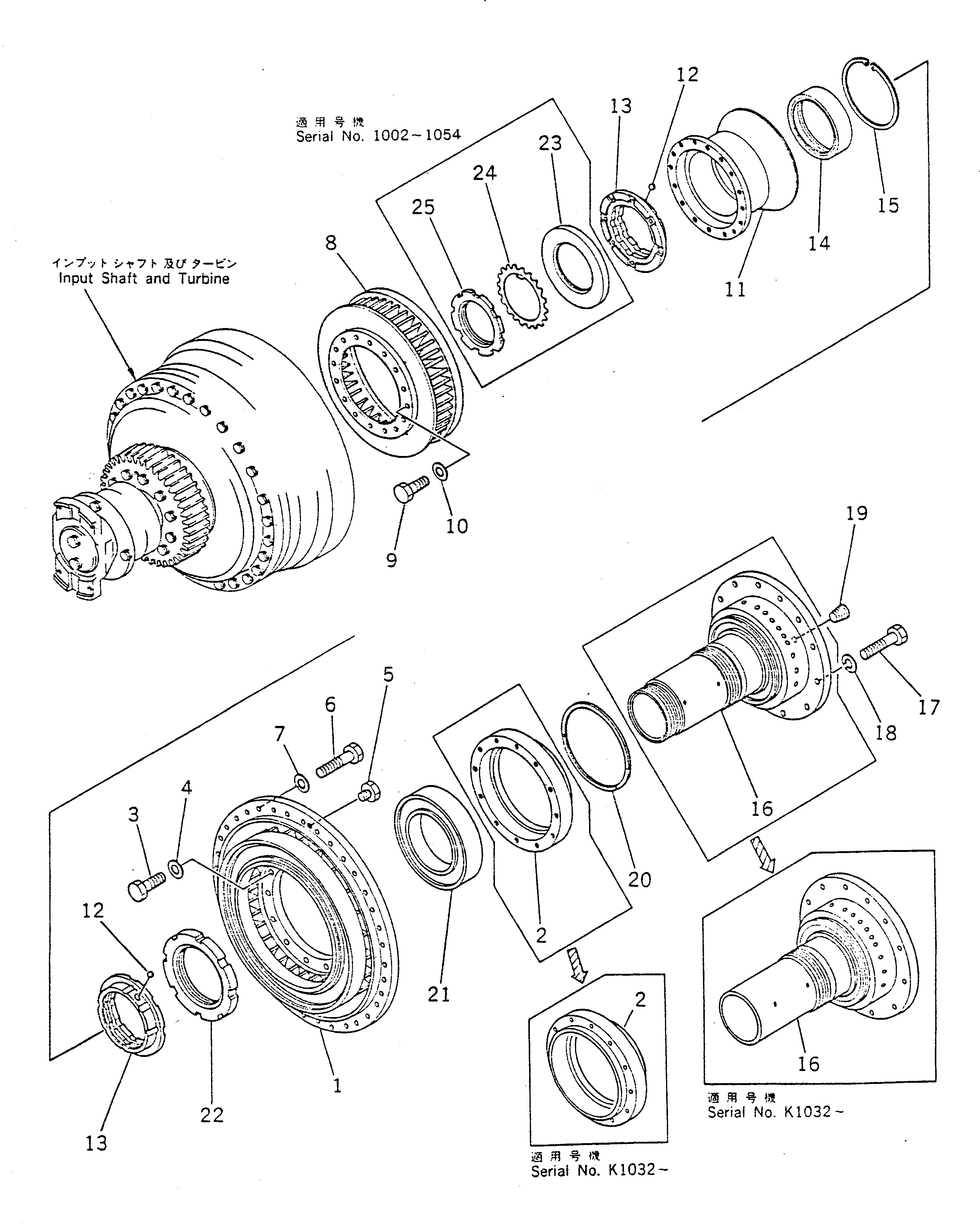 Dump Trucks Komatsu / HD680-2 S/N 1002-UP(hd680-2c) / STATOR AND PUMP (TCA50-2A)(#K1001-)(060080 : 224)