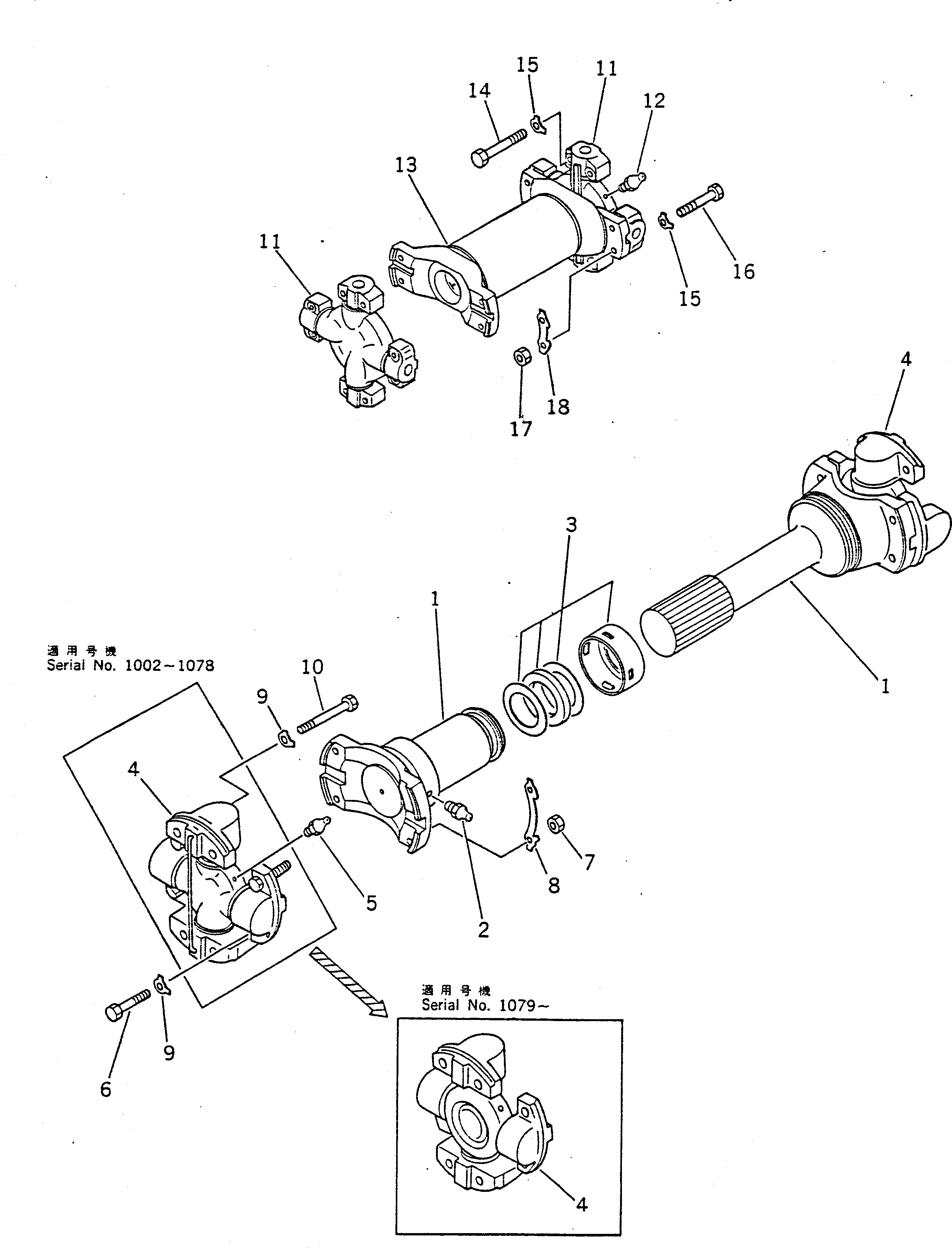 Dump Trucks Komatsu / HD680-2 S/N 1002-UP(hd680-2c) / PROPELLER SHAFT(090010 : 301)