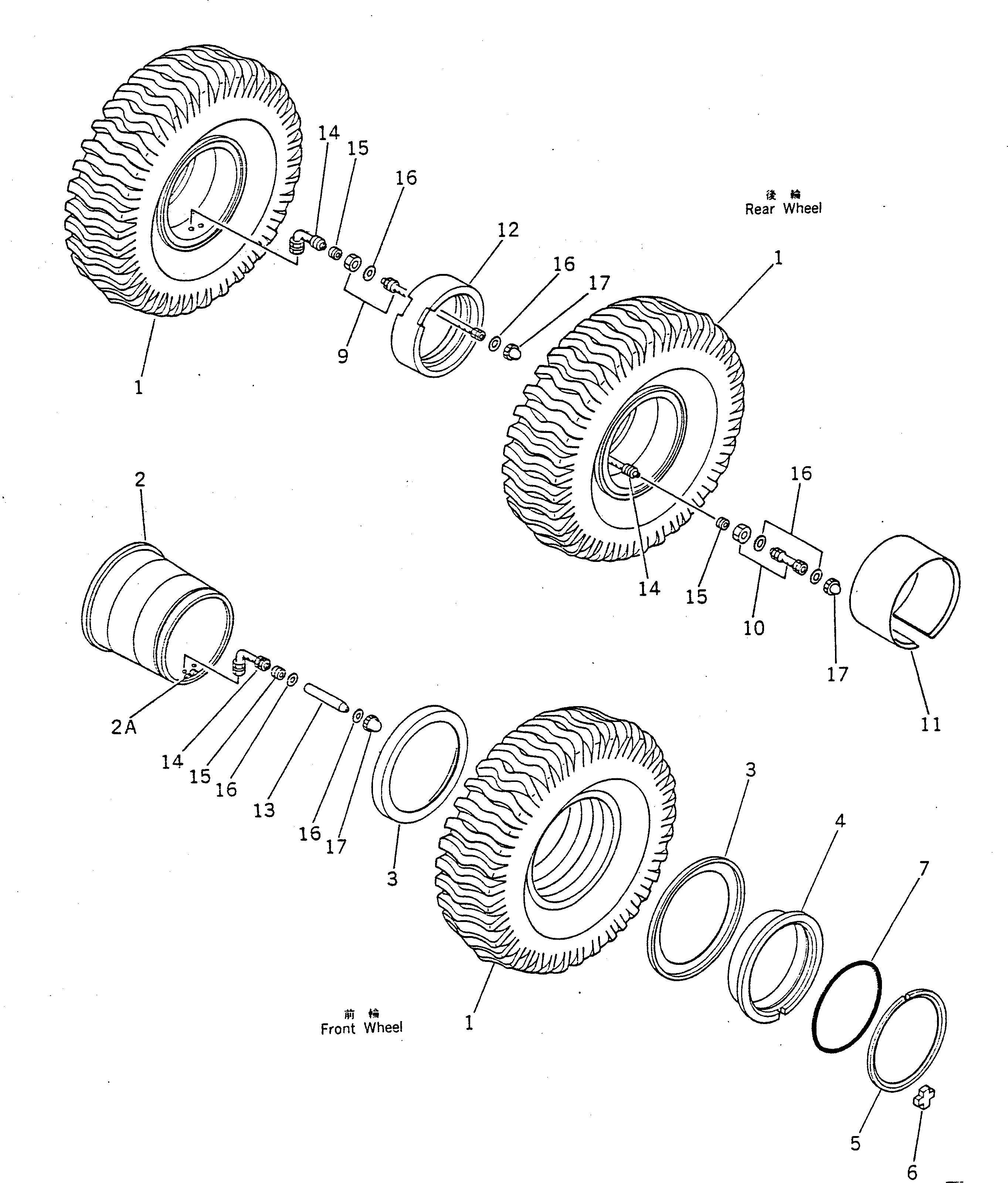 Dump Trucks Komatsu / HD680-2 S/N 1002-UP(hd680-2c) / WHEEL(090060 : 321)