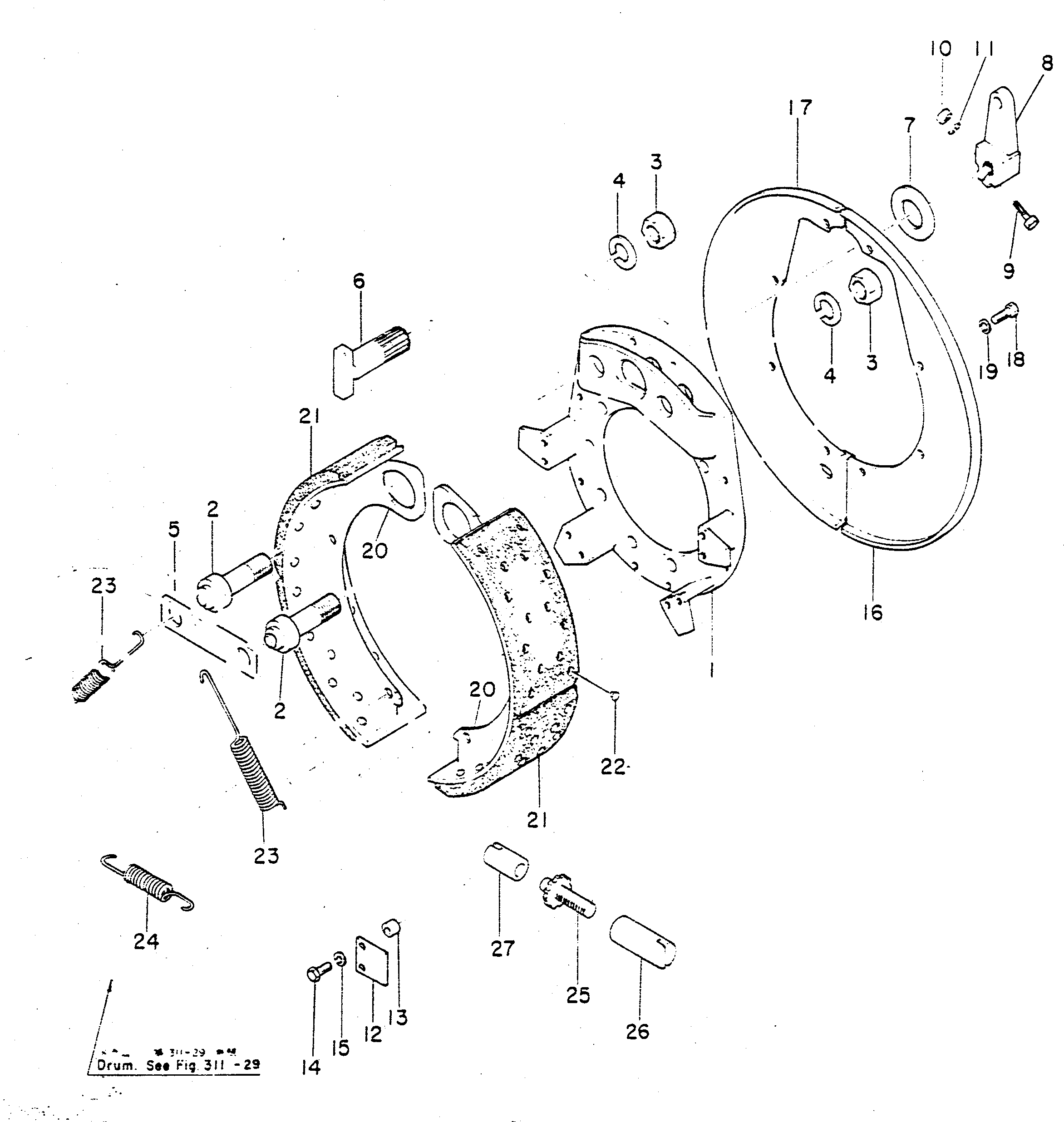 Dump Trucks Komatsu / HD680-2 S/N 1002-UP(hd680-2c) / PARKING BRAKE(#1002-1016)(090100 : 333)