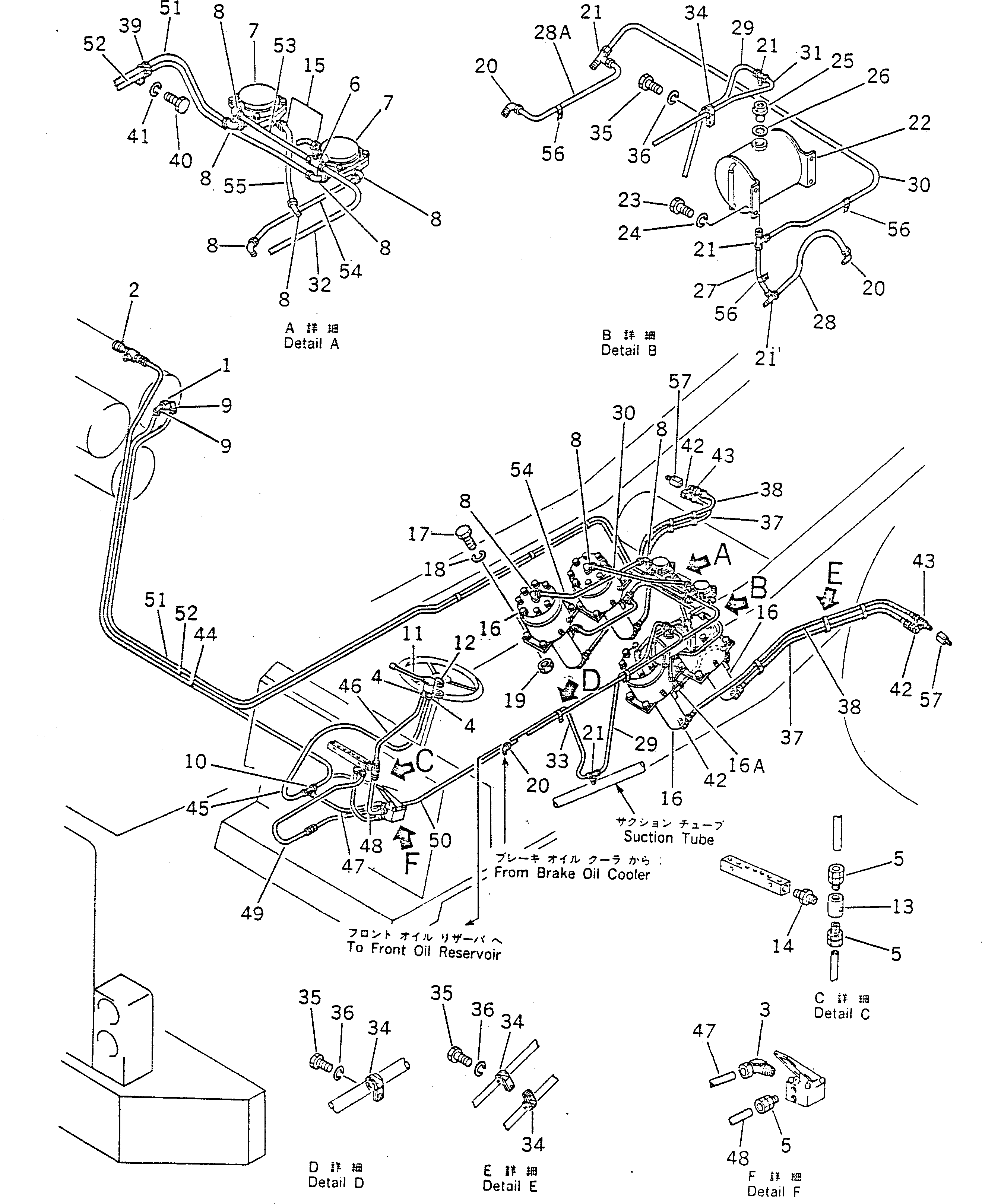 Dump Trucks Komatsu / HD680-2 S/N 1002-UP(hd680-2c) / REAR BRAKE AIR PIPING(090280 : 355)