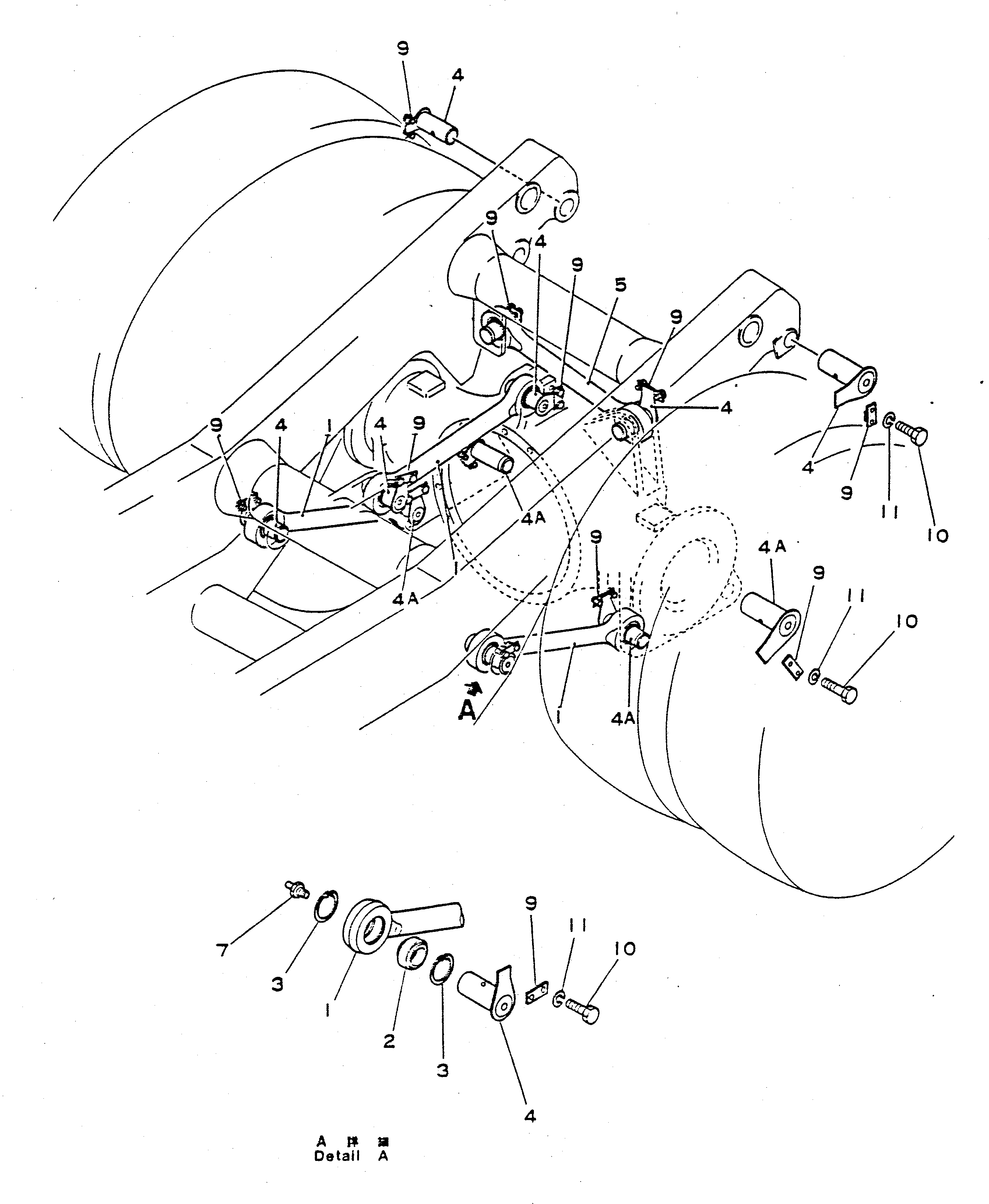 Dump Trucks Komatsu / HD680-2 S/N 1002-UP(hd680-2c) / REAR AXLE SUPPORT(150040 : 515)