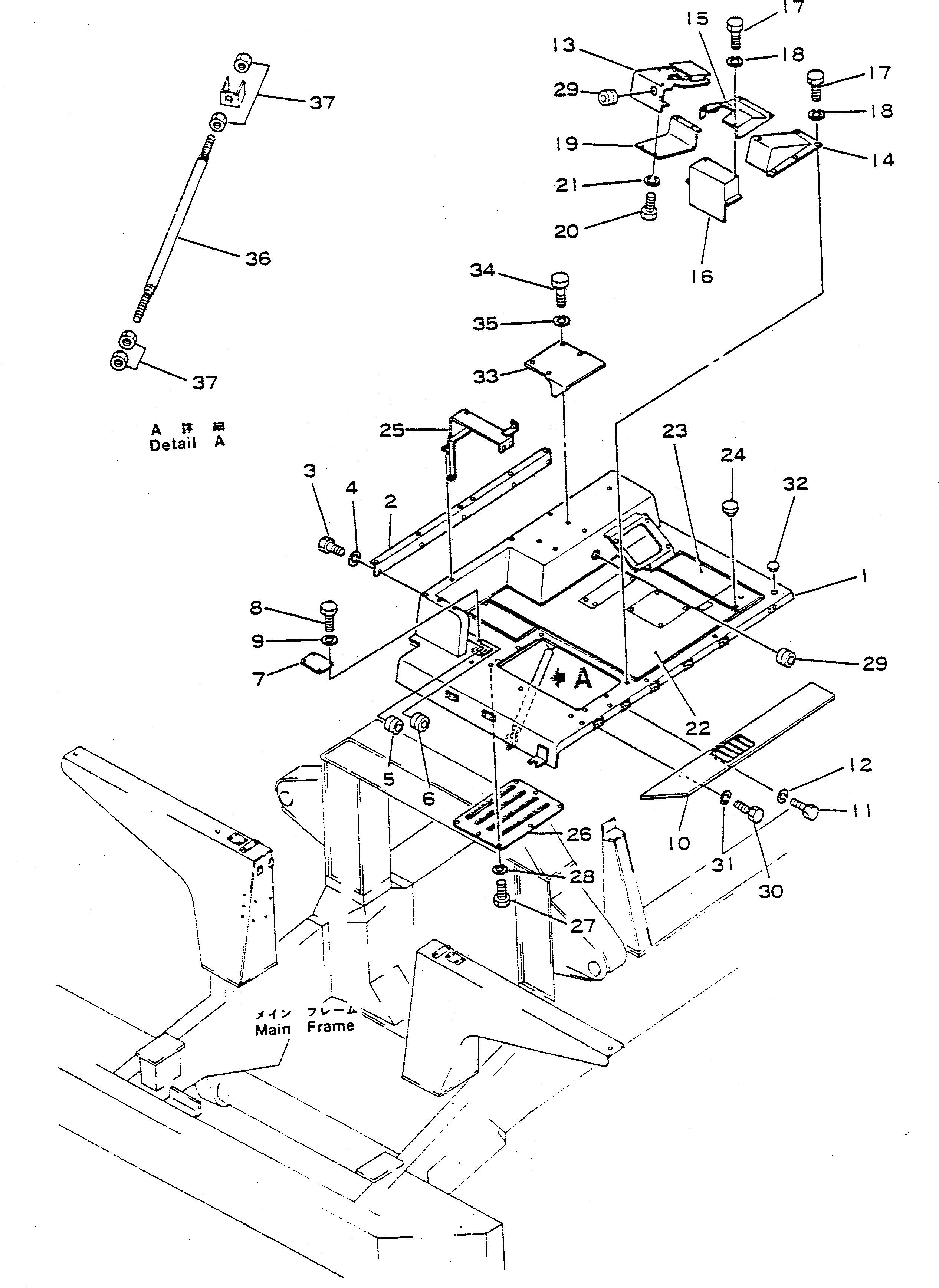 Dump Trucks Komatsu / HD680-2 S/N 1002-UP(hd680-2c) / PLATFORM AND CATWALK(150090 : 524)