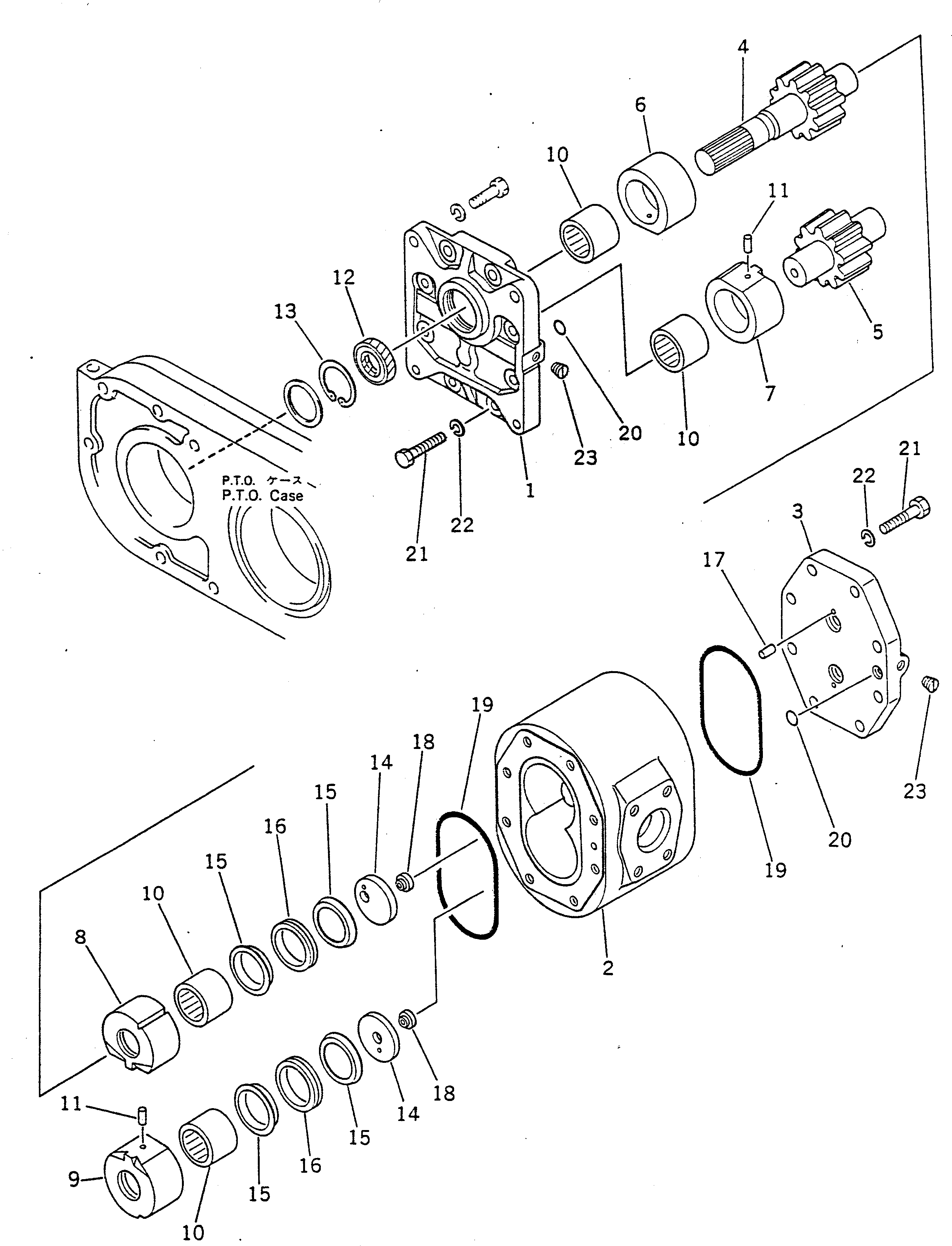 Dump Trucks Komatsu / HD680-2 S/N 1002-UP(hd680-2c) / HOIST AND STEERING PUMP(#1055-1078)(180030 : 603A)