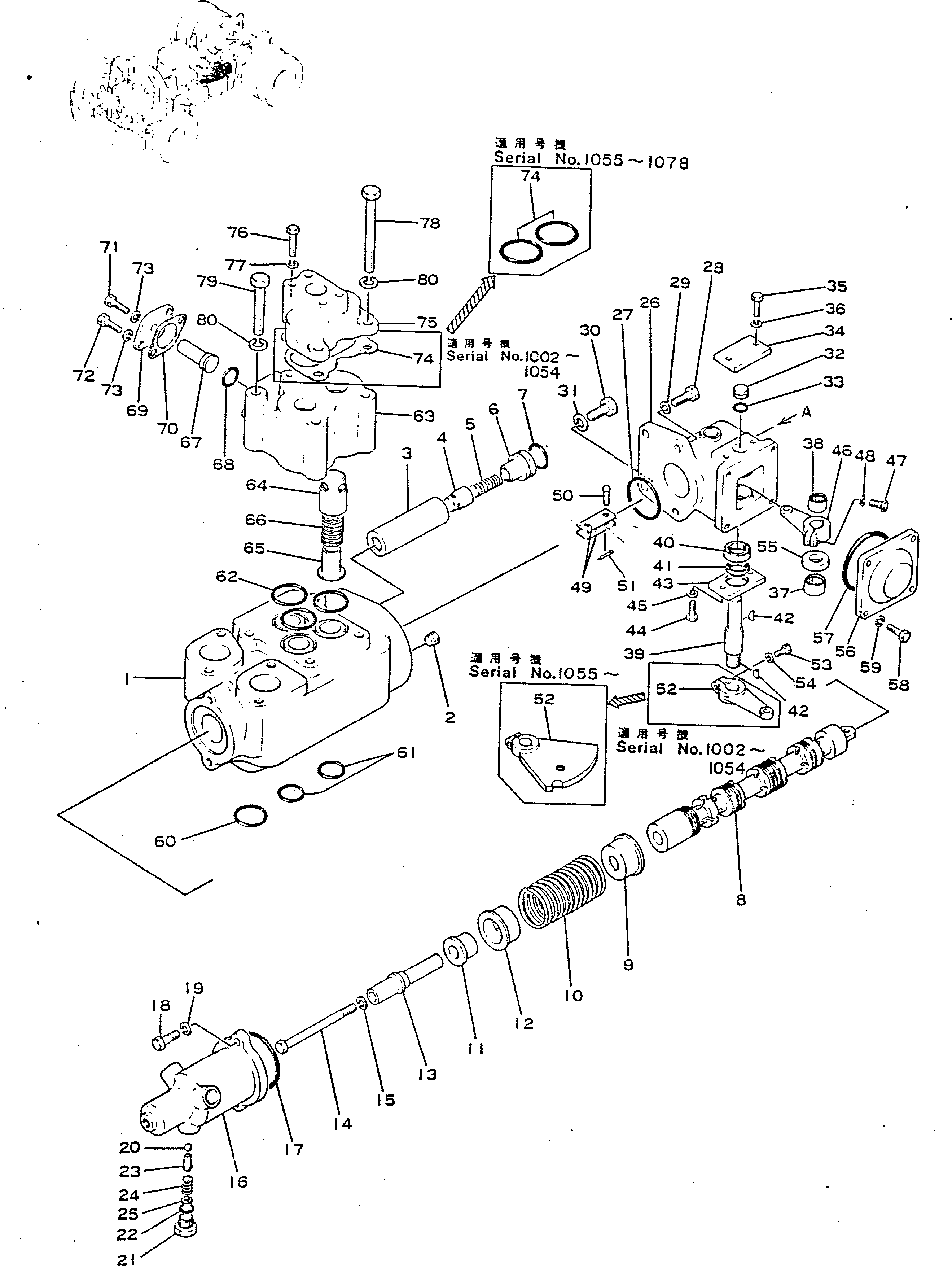 Dump Trucks Komatsu / HD680-2 S/N 1002-UP(hd680-2c) / HOIST VALVE(#1002-1078)(180100 : 622)