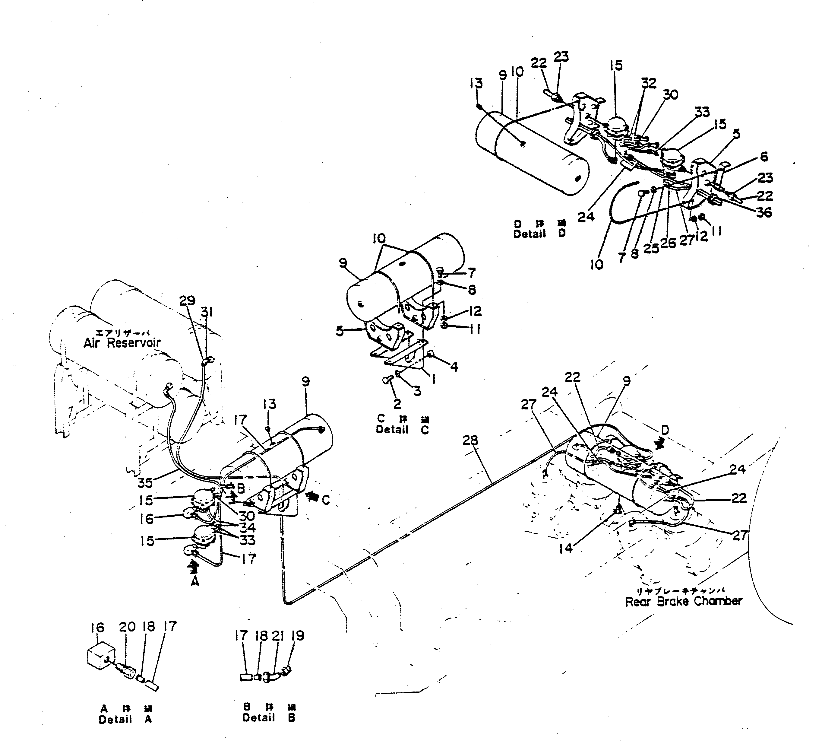 Dump Trucks Komatsu / HD680-2 S/N 1002-UP(hd680-2c) / EMERGENCY BRAKE(240130 : 842)