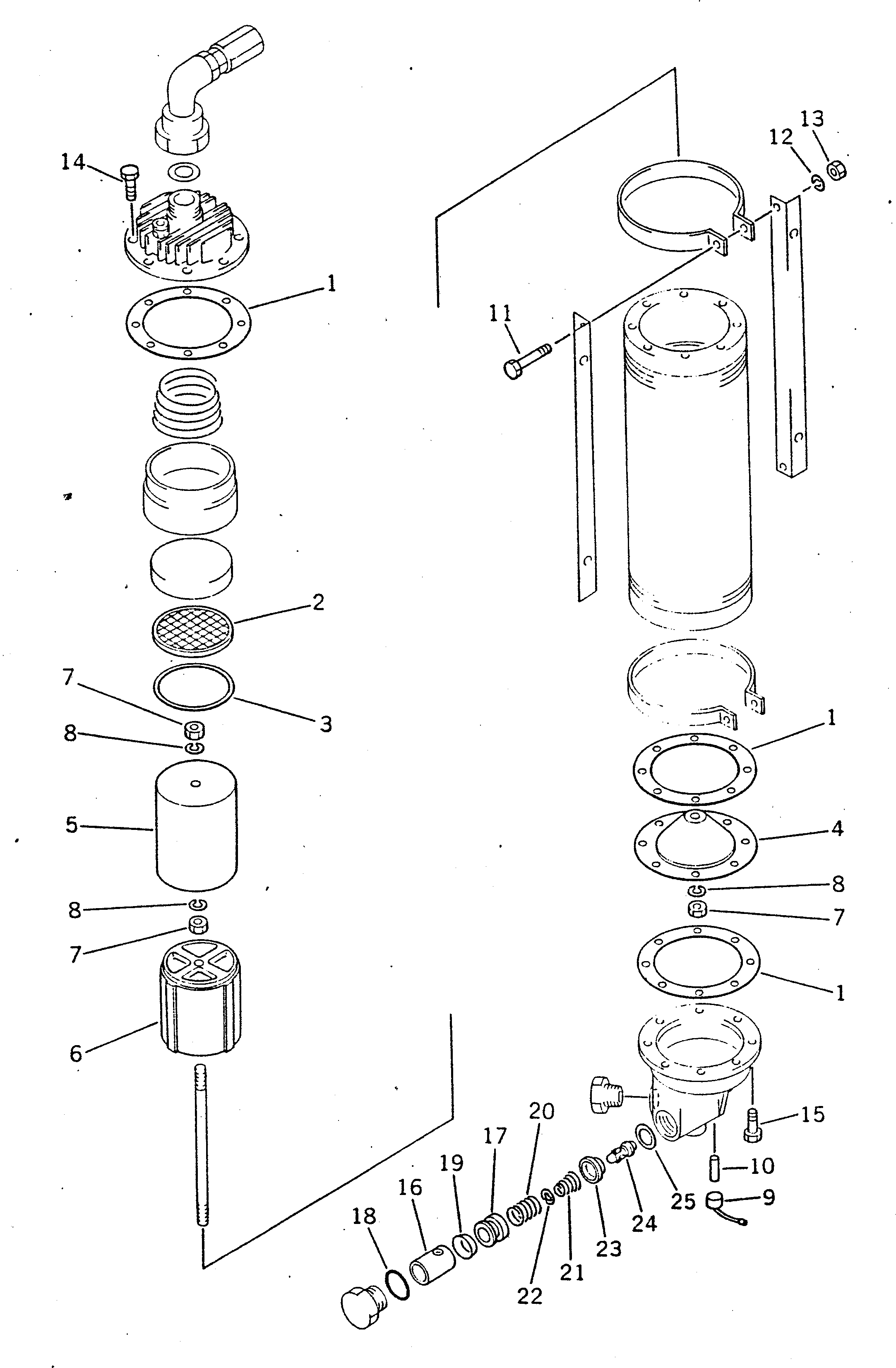 Dump Trucks Komatsu / HD680-2 S/N 1002-UP(hd680-2c) / AIR DRYER (FOR -40C SPEC.)(#1109-)(240350 : 885)