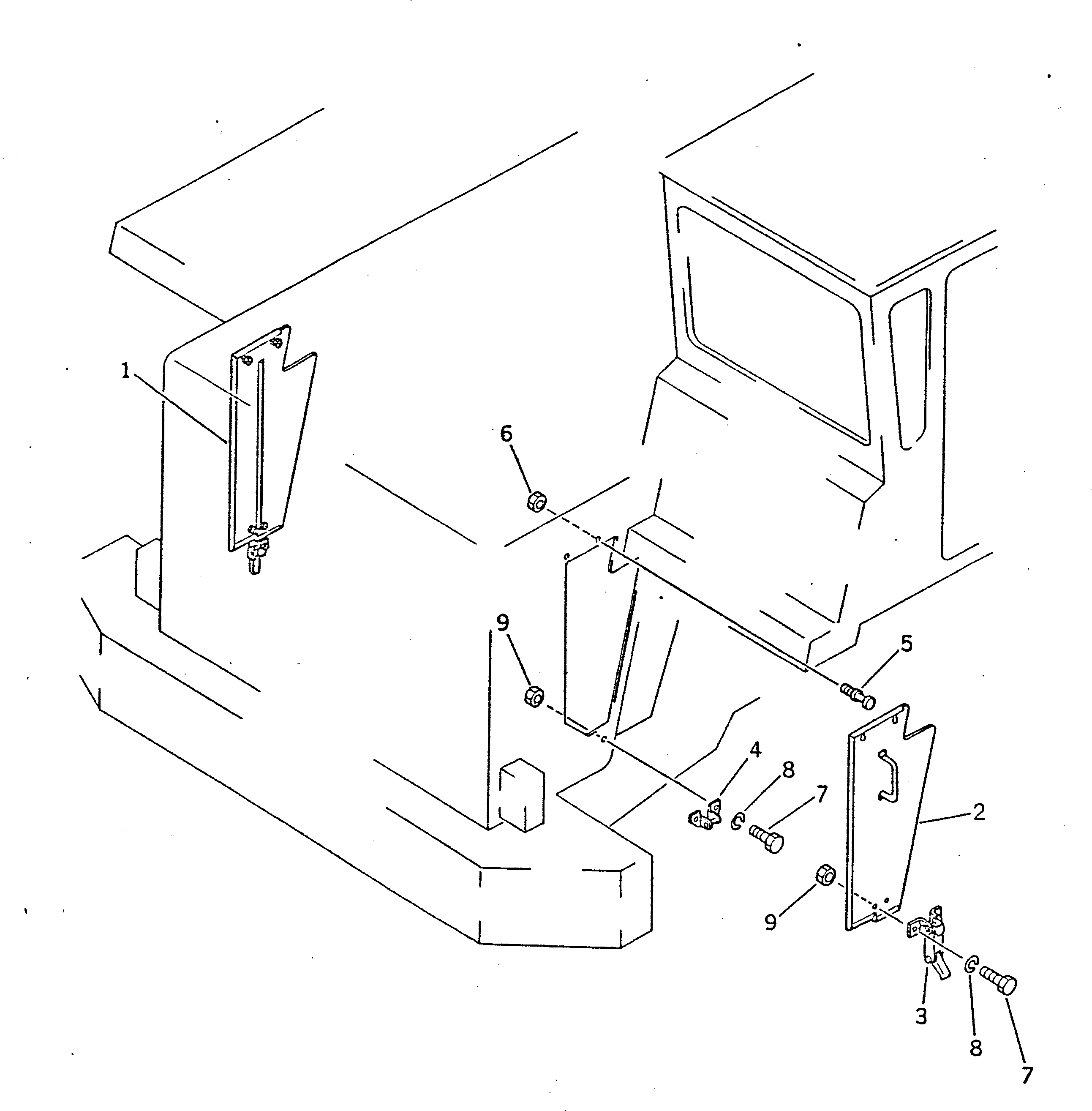 Dump Trucks Komatsu / HD680-2 S/N 1002-UP(hd680-2c) / ENGINE SIDE COVER (FOR -40C SPEC ?)(#1109-)(240360 : 887)