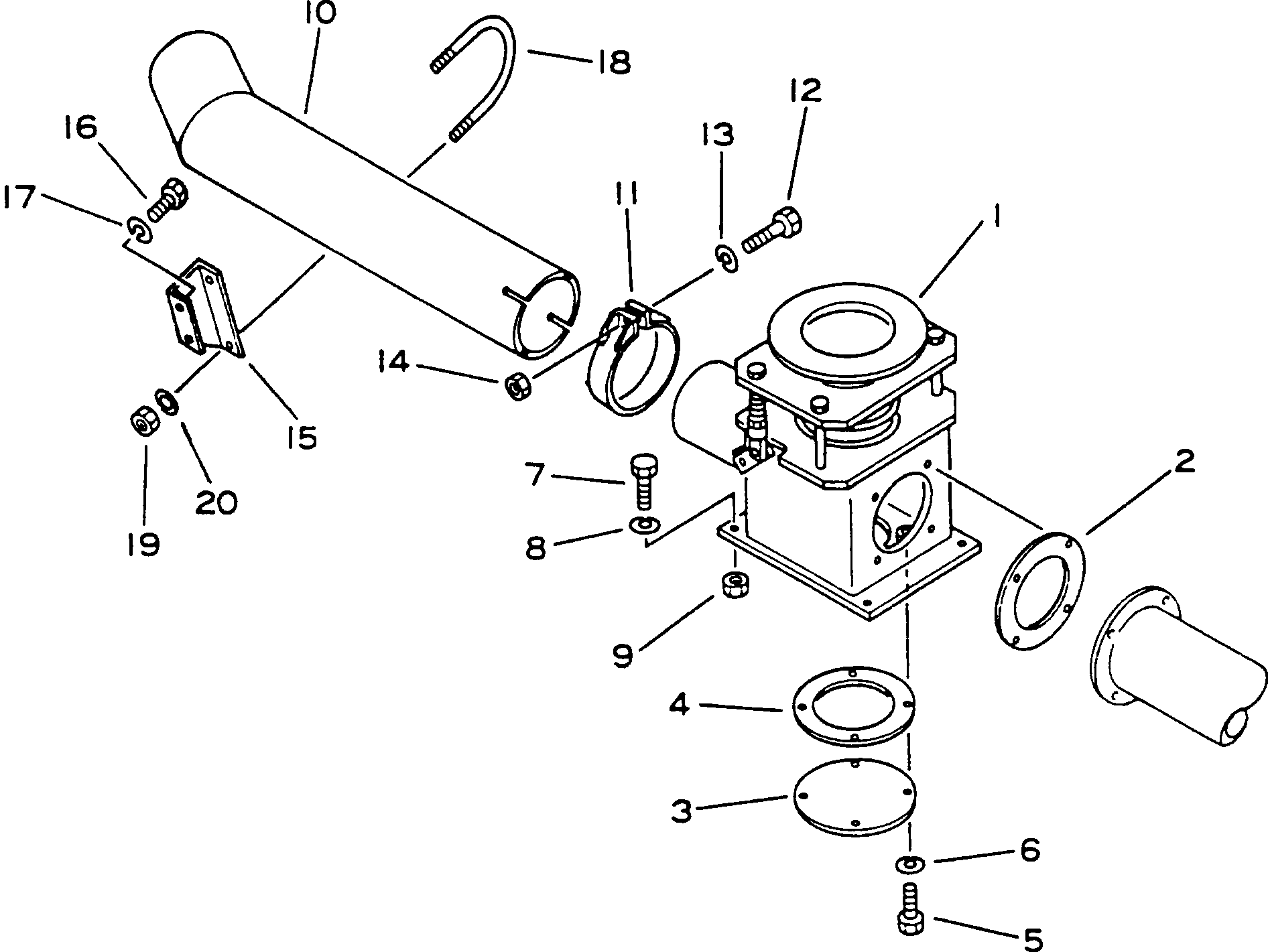 Komatsu parts book diagram for HD780-1 S/N 1002-UP: EXHAUST SYSTEM (2/3)